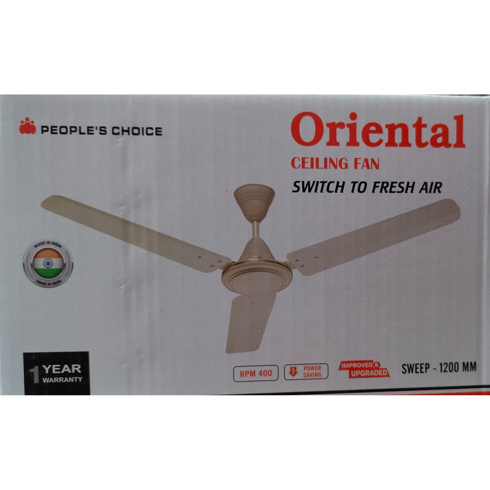 Oriental 1200mm Ceiling Fan Switch To Fresh Air - Image 4